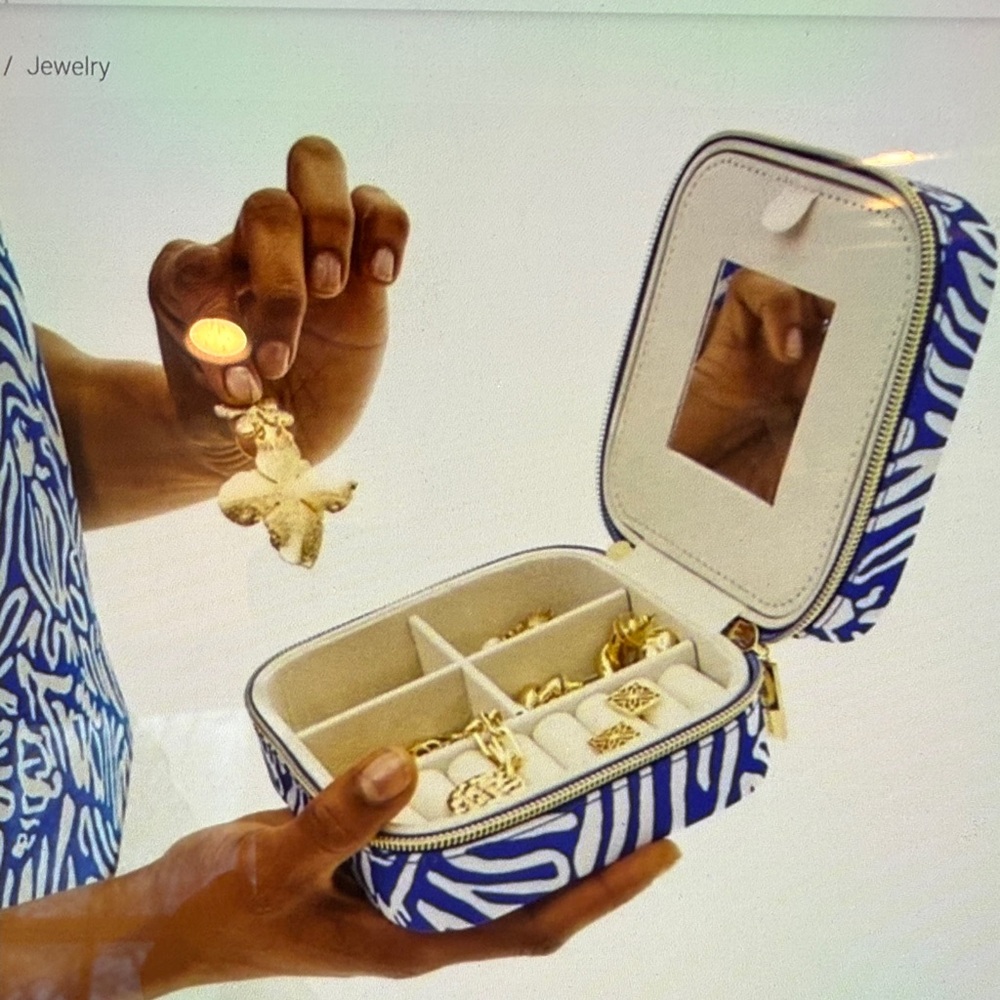Lilly Pulitzer Blue and White Accessory Case - Picture 4 of 4
